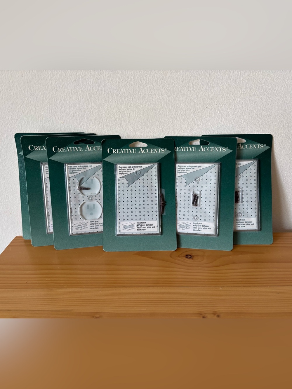 6 Vintage Creative Accents Clear Wallpaper Wall Plates Outlet Light Switch